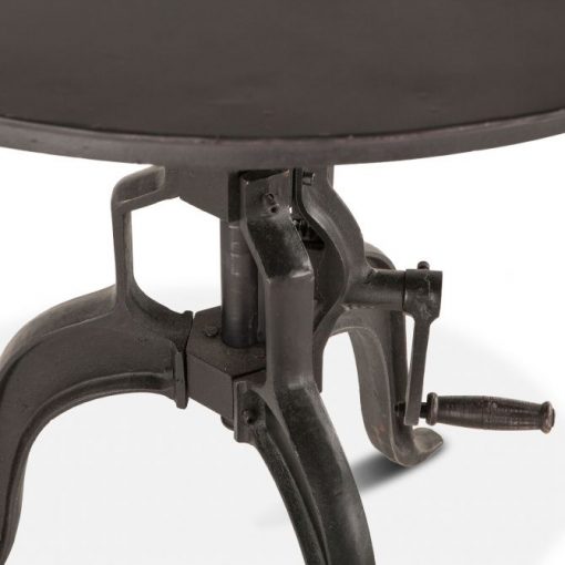 Industrial Loft Adjustable Crank Table Matte Black - Image 3