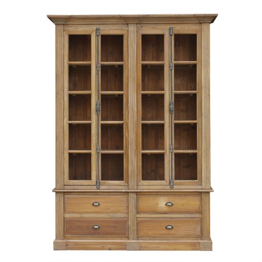 Saville 4 Door Bookcase Pine