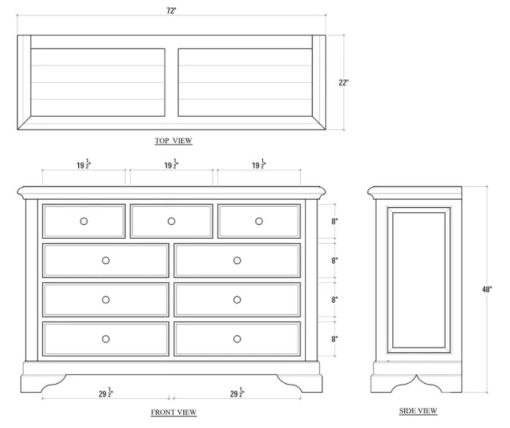 Huntley 9 Drawer Dresser - Straw Wash - Image 2