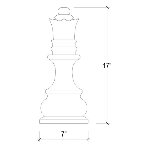 Queen Chess Piece - Straw Wash - Image 2