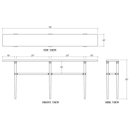 Dulwich Skinny Console - Driftwood - Image 2