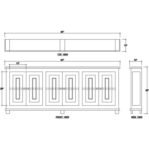 Osborne Narrow Sideboard - Image 2