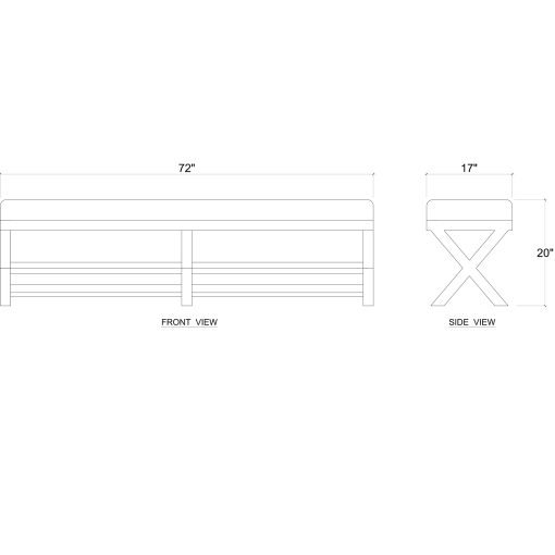 Renoir Rattan Bench - Image 3