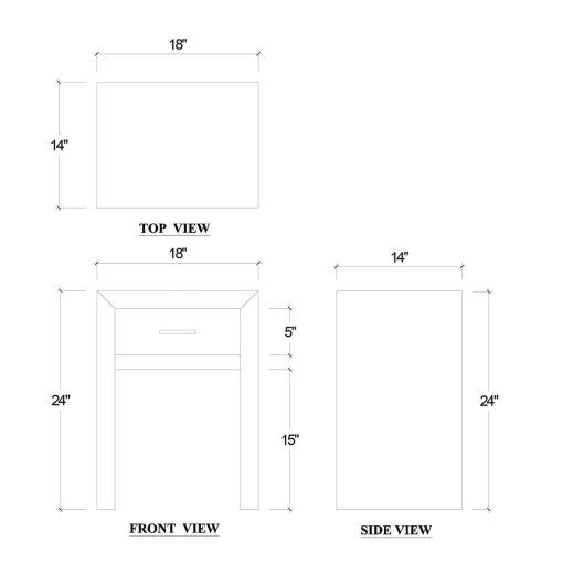 Tuscan 1 Drawer End Table - Image 2