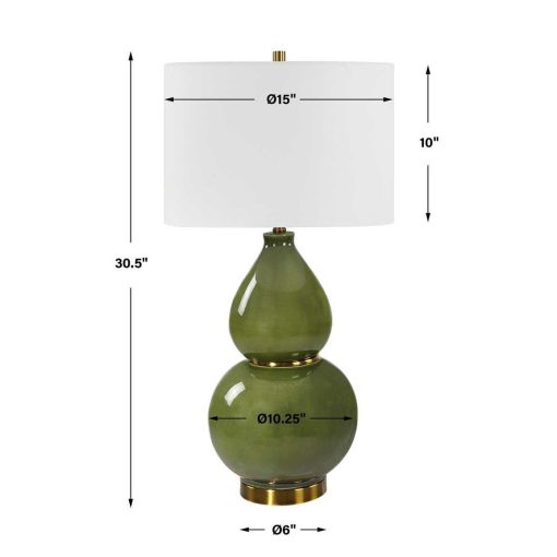 Gourd Table Lamp Green - Image 4